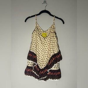 Anthropologie Maeve Paisley Border Hem Tank Top Size XS